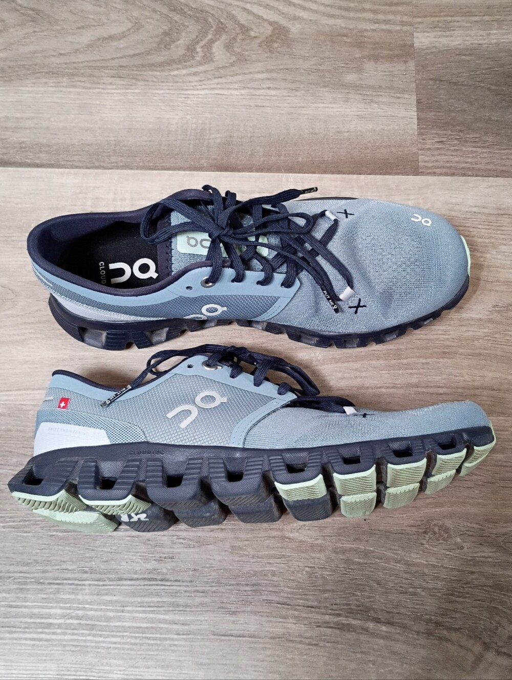 On Cloud Running Women's Casual Cloud X 3 Wash Ink Blue Athletic Shoes Size 8.5
